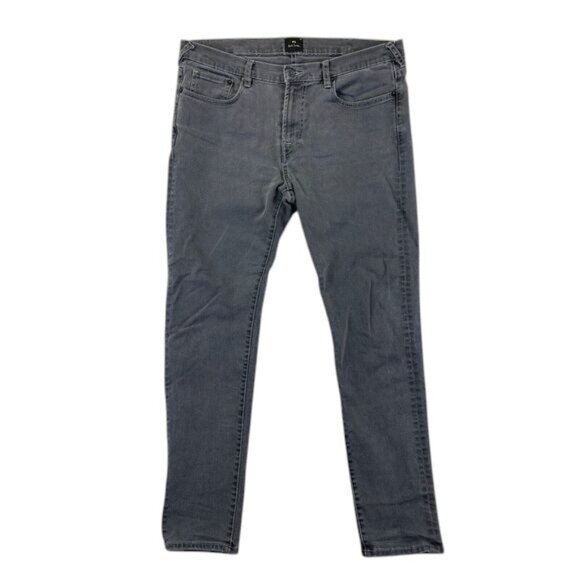 Paul Smith Jeans Men’s 34S Gray Straight Leg Pants Cotton Blend Designer Trouser - Picture 1 of 15